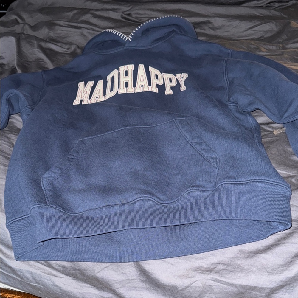 Madhappy Navy Hoodie with White Logo